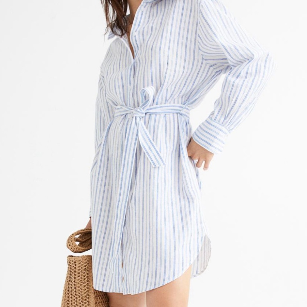 H&M Linen Blend Shirt Dress
Brand New With Tags